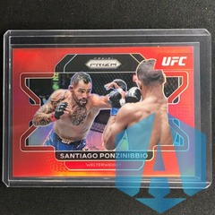 2022 Panini Prizm UFC Red Prizm 264/299 Santiago Ponzinibbio #50